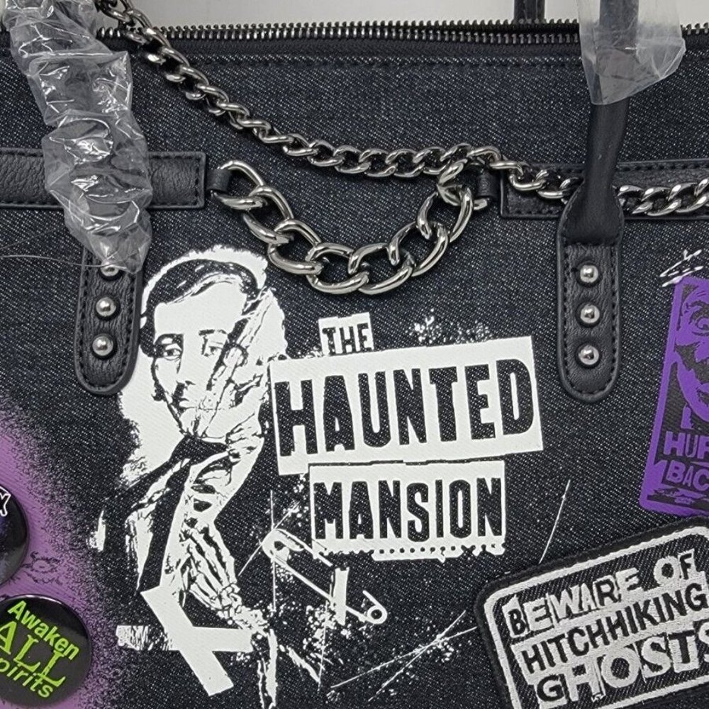 NWT's Loungefly x Disney Wickedly Haunted Mansion Crossbody Bag - Picture 4 of 16